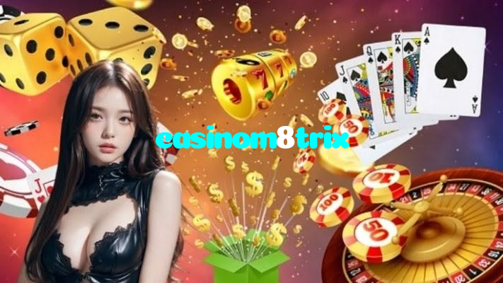 casinom8trix casino presented on mobile device in Pakistan with slots and live games
